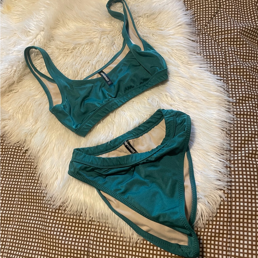 Teal high waisted bikini